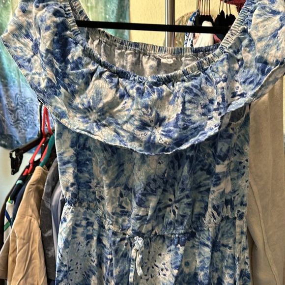 Girls Blue & White Romper/Jumper Chloe + Rene Size Large - Picture 2 of 5